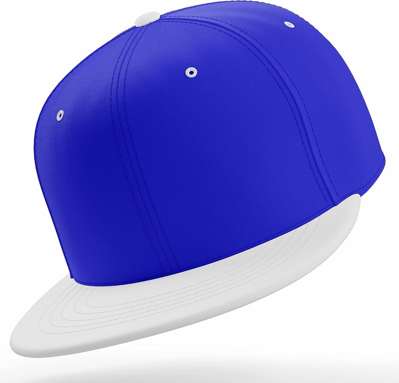 Daxton Store Classic Blank Snapback Flat Bill Visor Hat Cap One Size Adjustable Back - Image 4